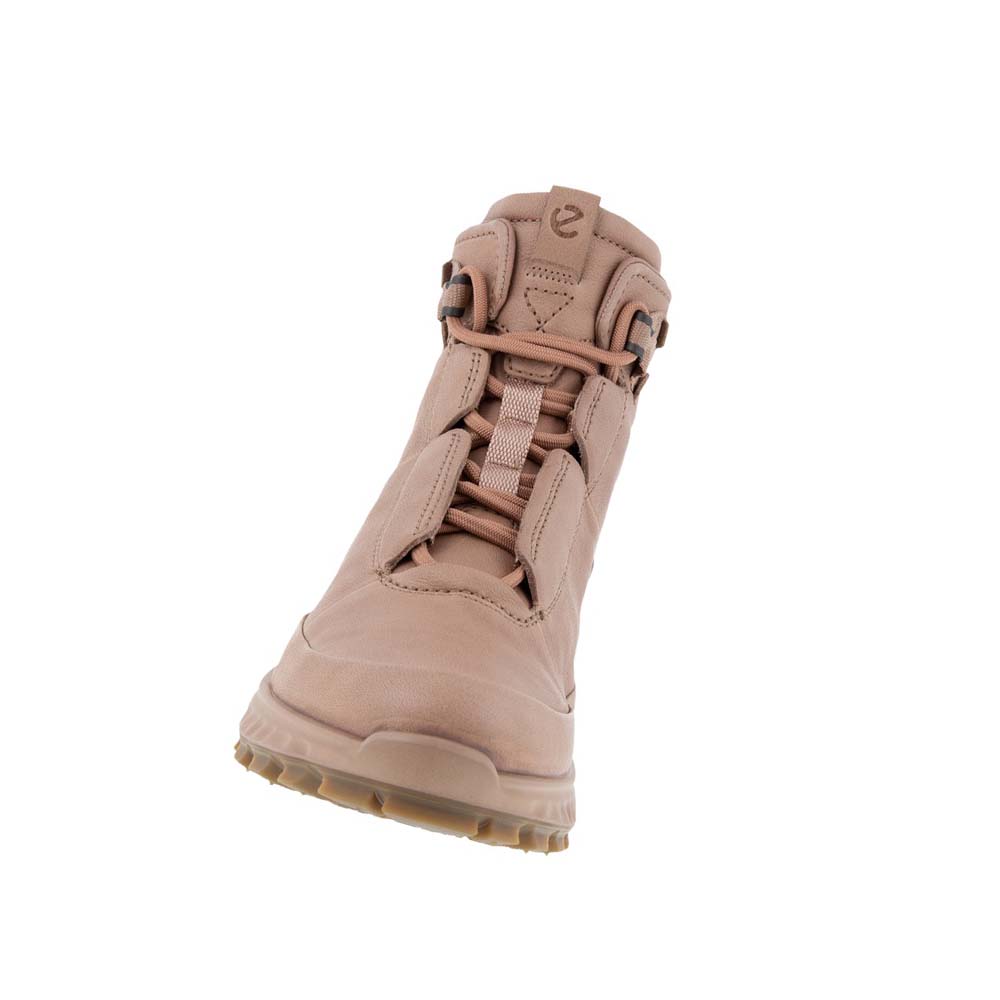 Women's Ecco Exostrike Low Boots Brown | USA 12QMA